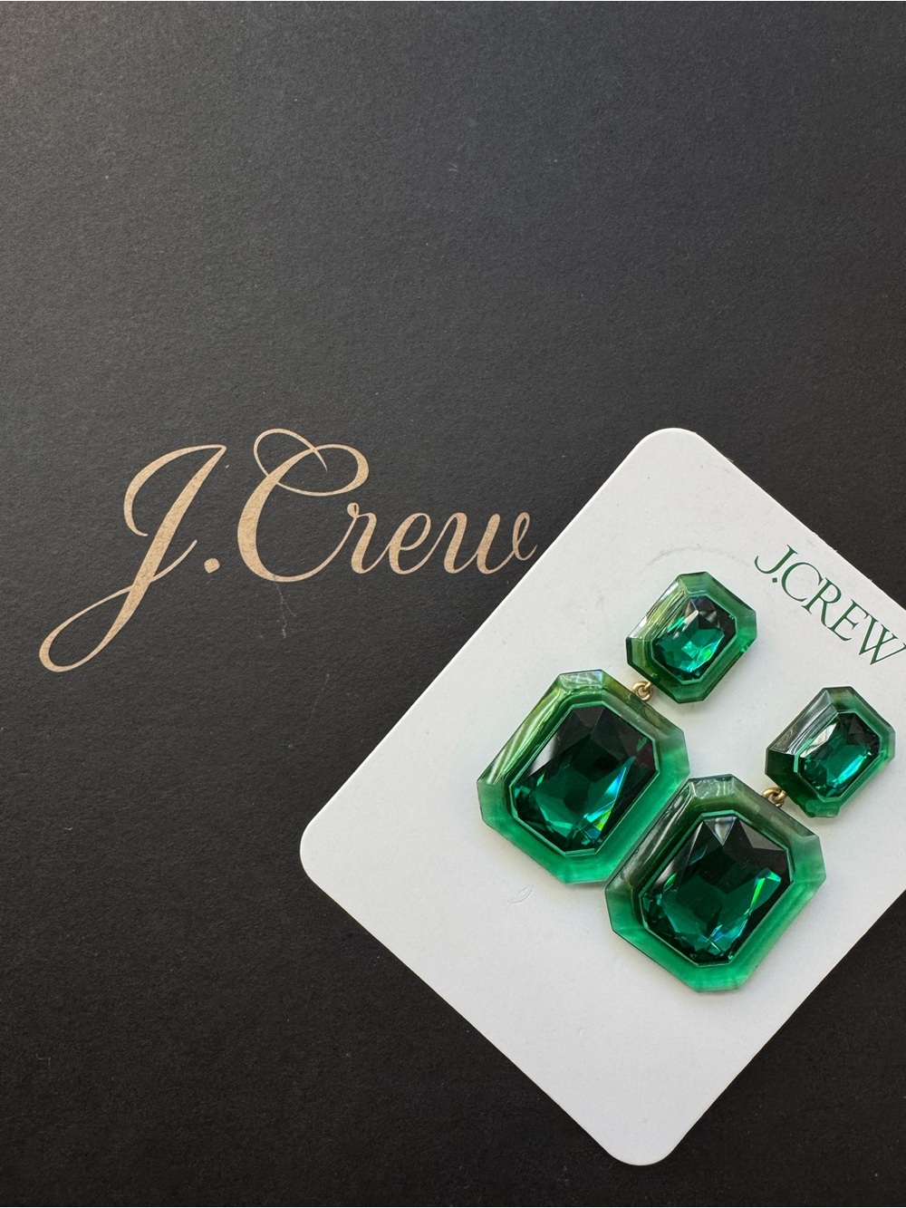 J. Crew Oversized faceted-crystal drop earrings - Picture 7 of 8